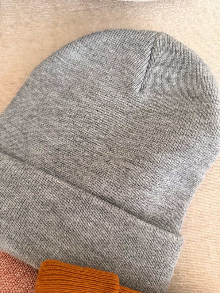 Gri Kadın Yün Örgü Bere - Görsel 4