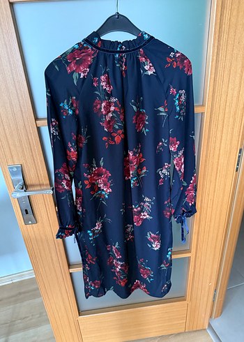 Çiçek Desenli Uzun Kol esprit elbise - Görsel 2