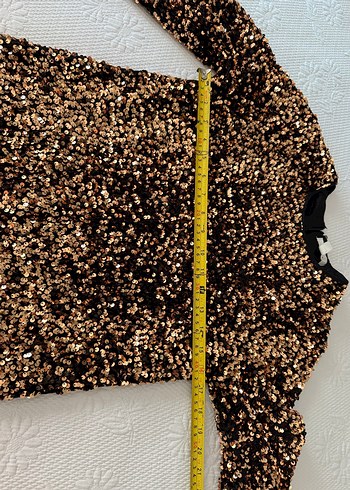 Altın Renkli Parlak kısa elbise - Görsel 7