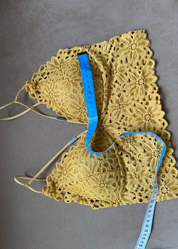 Nakışlı hardal bustier - Görsel 2