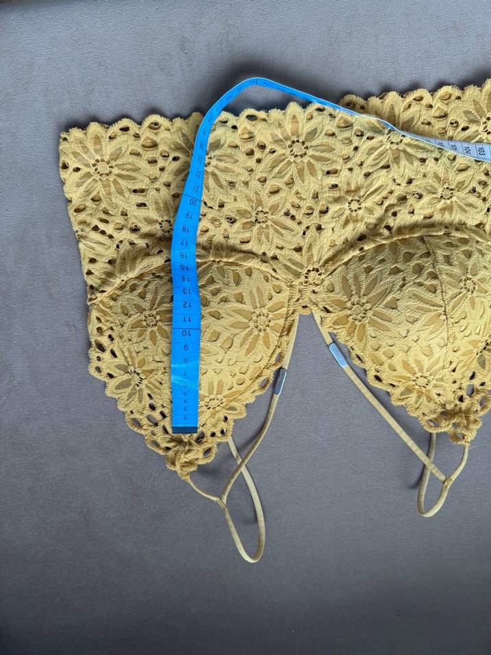 Nakışlı hardal bustier - Görsel 4