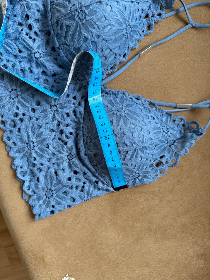 Mavi Nakışlı bustiyer - Görsel 3