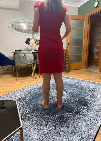 Kırmızı zara elbise - Görsel 2