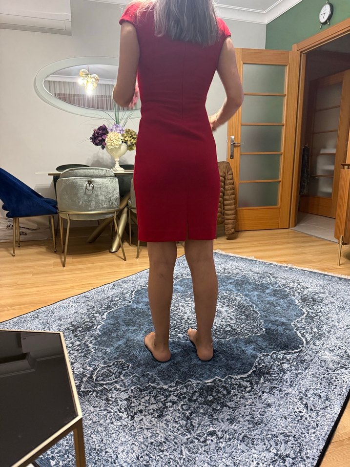 Kırmızı zara elbise - Görsel 2