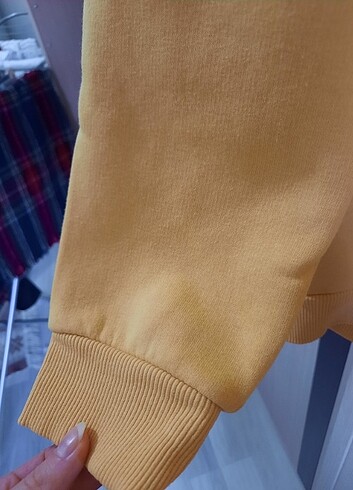 m Beden sarı Renk Koton sweatshirt 
