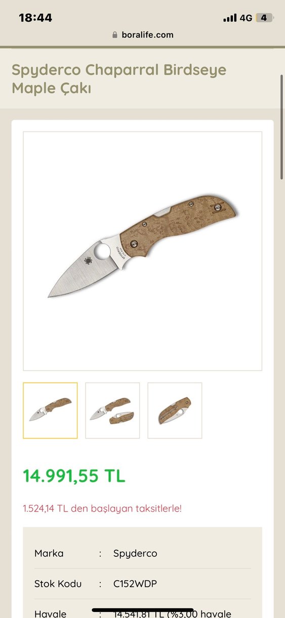 Spyderco Chapparal Karbon Çakı - Görsel 2