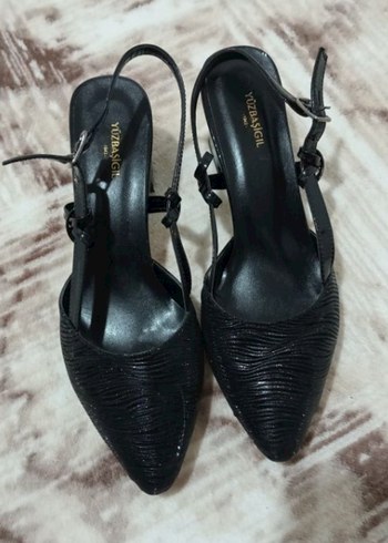 Diğer Siyah İnce Topuklu Slingback Ayakkabi Sadece 1 Kez Giyildi
