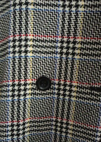 Düğmeli Uzun  Ekose Kadın Kaban - Görsel 3