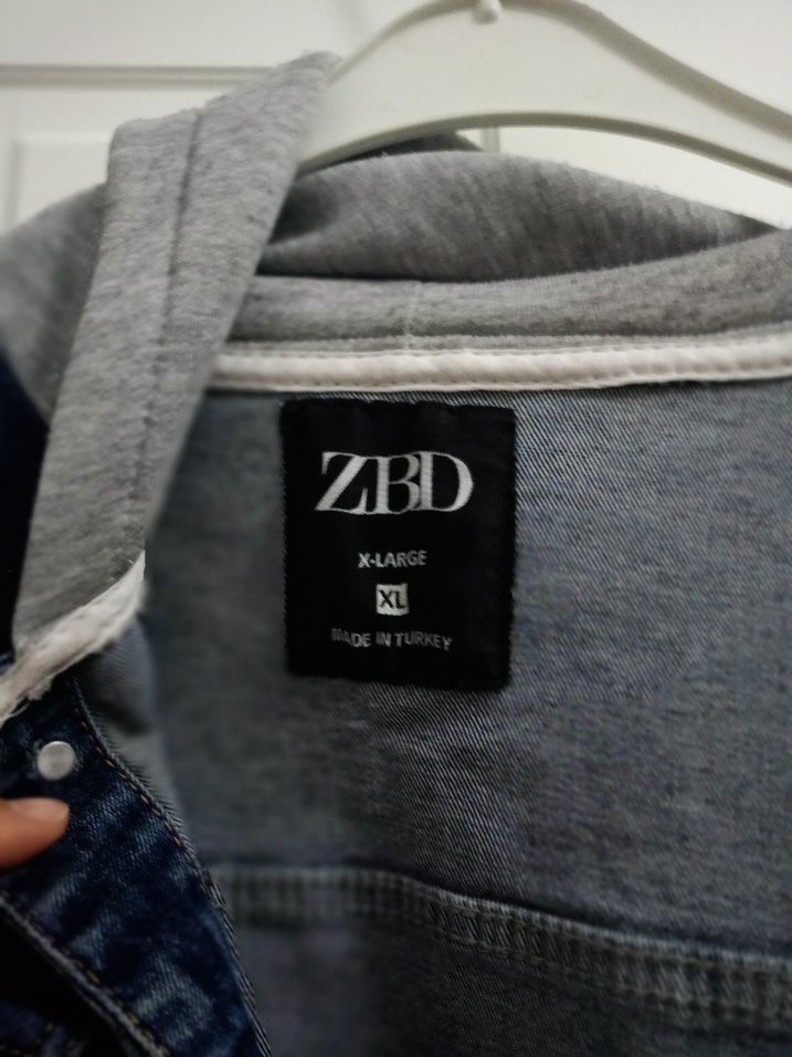 Gri Kapüşonlu erkek Denim Ceket - Görsel 3