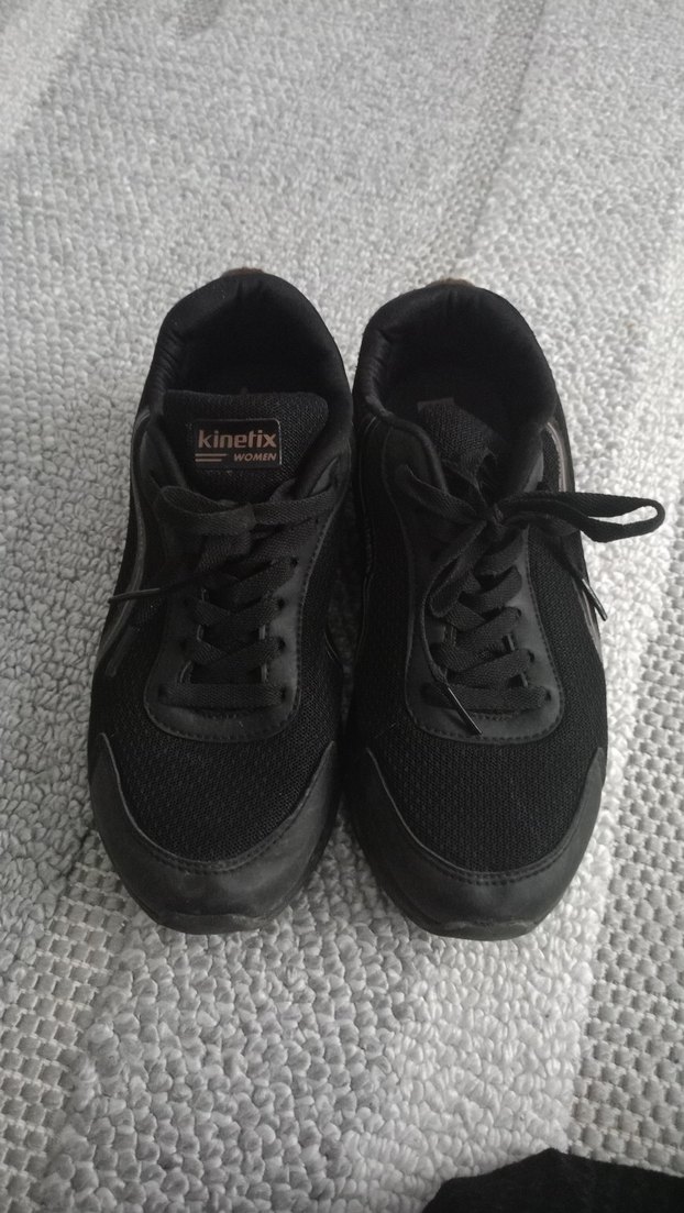 Siyah Kadın Spor Ayakkabı Stiletto Topuklu - Görsel 3