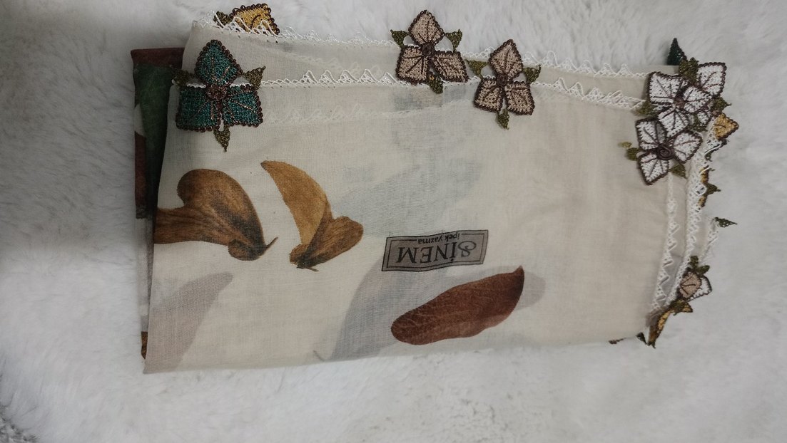 Dantel Detaylı Bohem Kadın Fular - Görsel 2