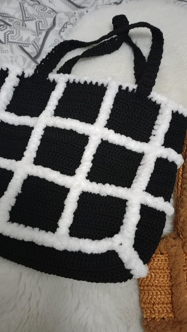 Kahverengi Örgü Kadın Çanta - Görsel 3