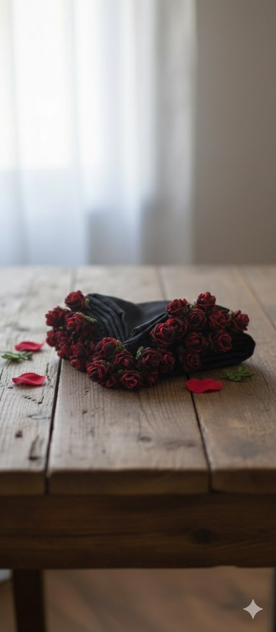 Kırmızı Gül oyası - Görsel 2