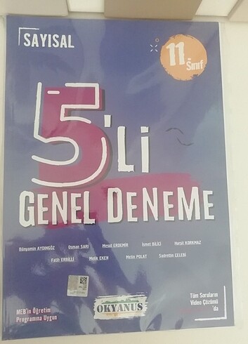 OKYANUS 11.SINIF SAYISAL 5Lİ GENEL DENEME 