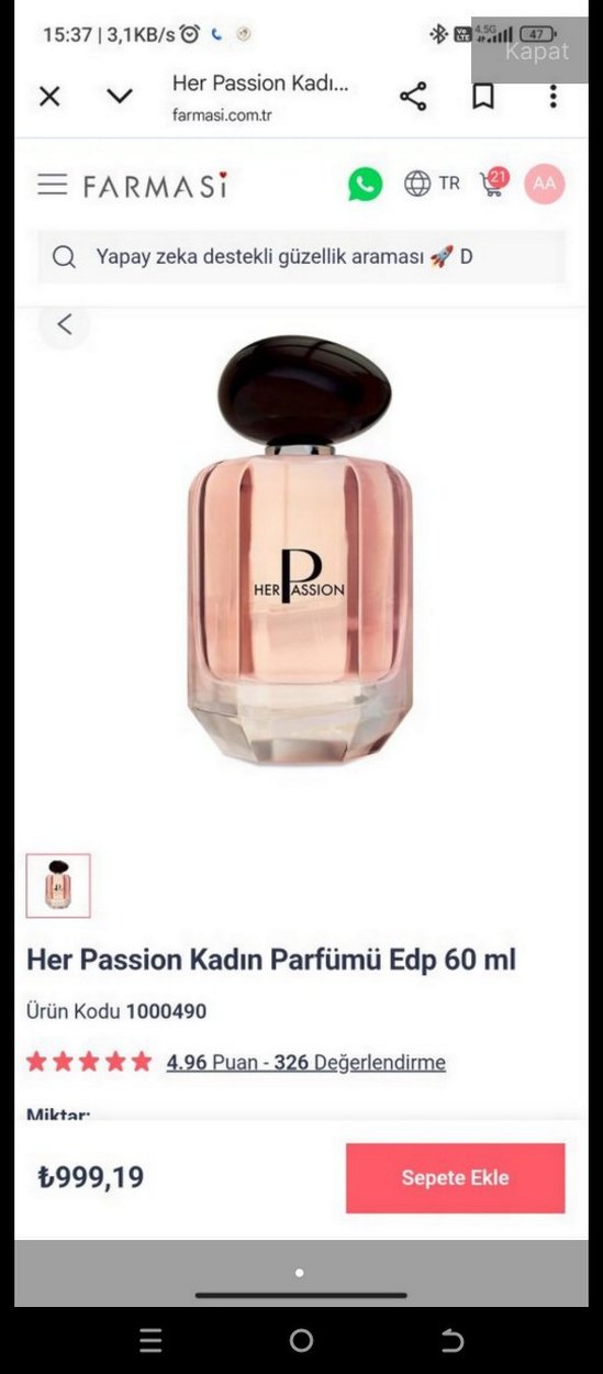 Her Passion Kadın Parfümü - Görsel 2