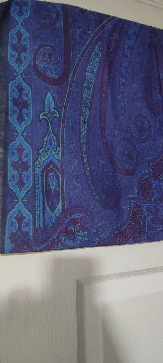 Kadınlar için Koyu Mavi Bohem Drapeli Şal - Görsel 2