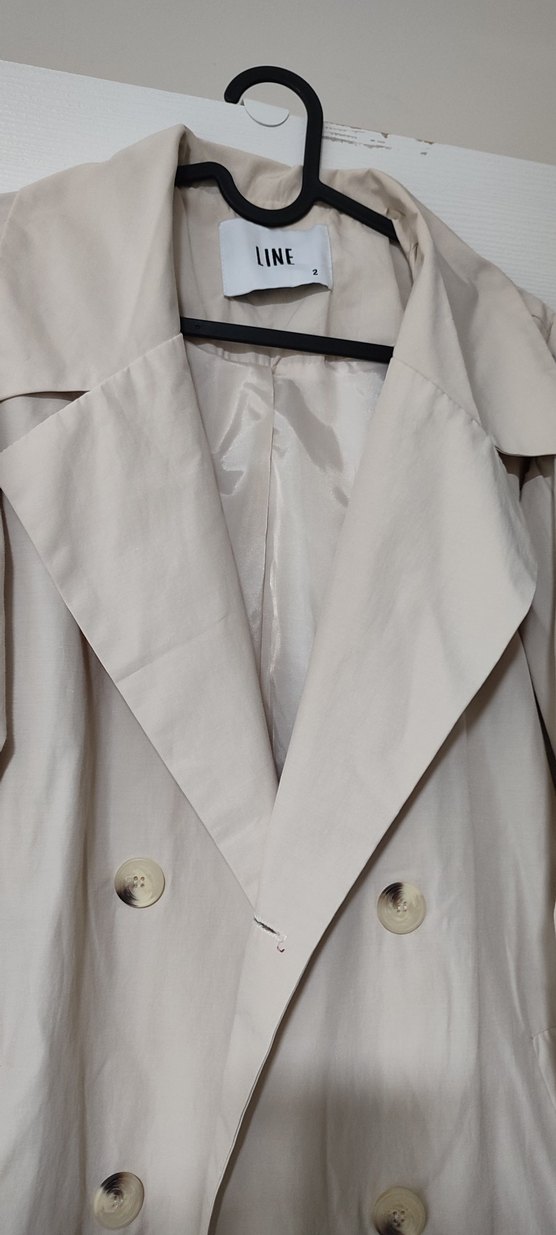 Kadın Bej Uzun Keten Trençkot - Görsel 2