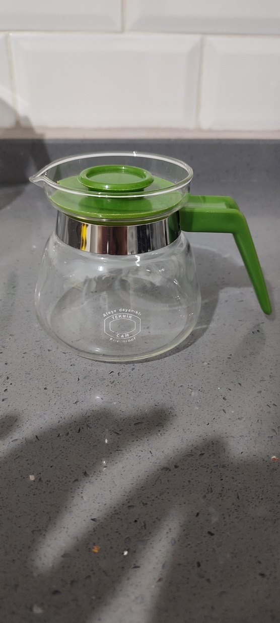 Yeşil Kulplu Cam Çaydanlık Seti - Görsel 3