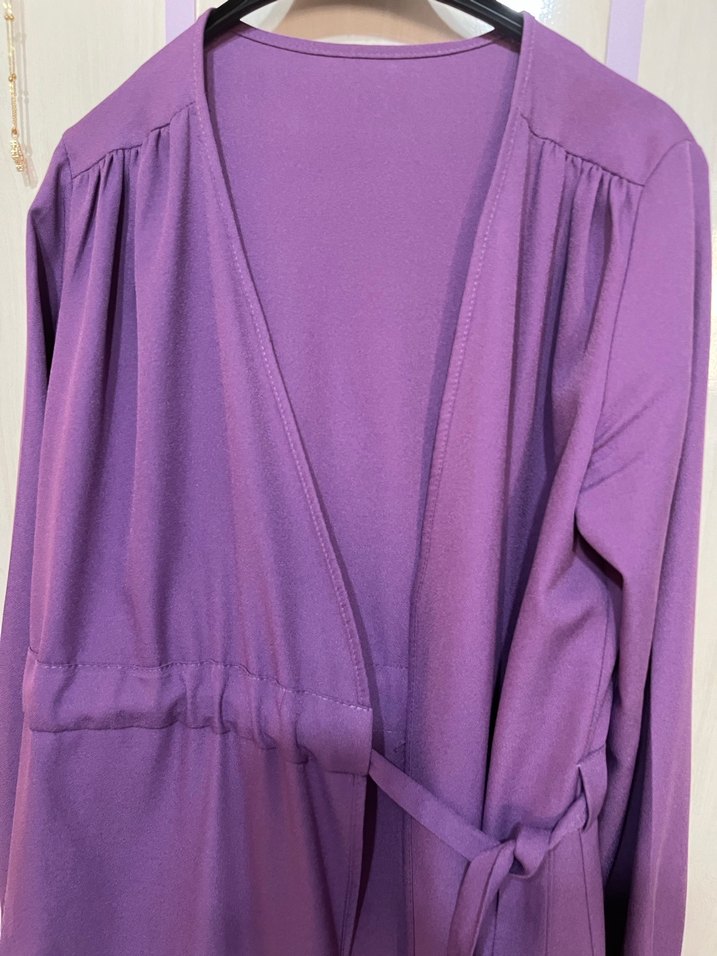 Uzun Mor Kadın Sabahlık - Görsel 2