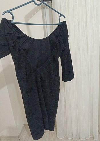 Siyah Drapeli Mini Gece Elbisesi - Görsel 2