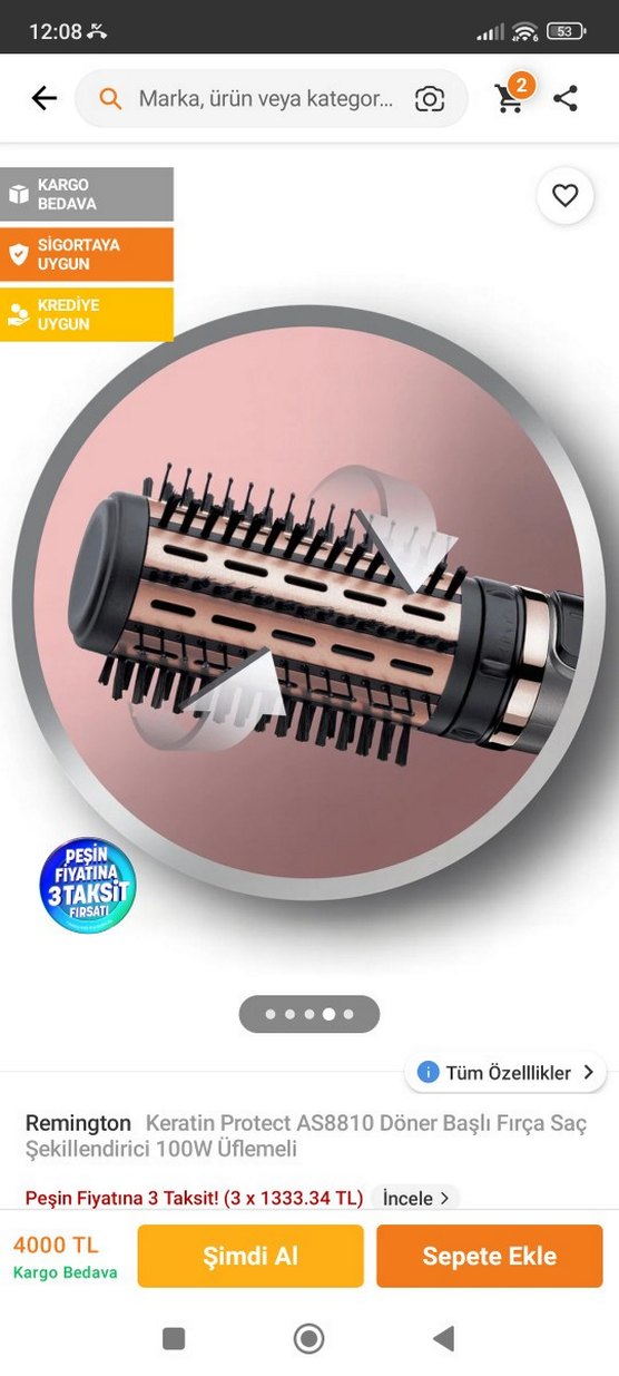 Remington Saç Şekillendirici - Gri Bej - Görsel 2