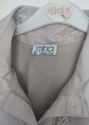m Beden Bohem Gri Bej Uzun Keten Elbise miha marka