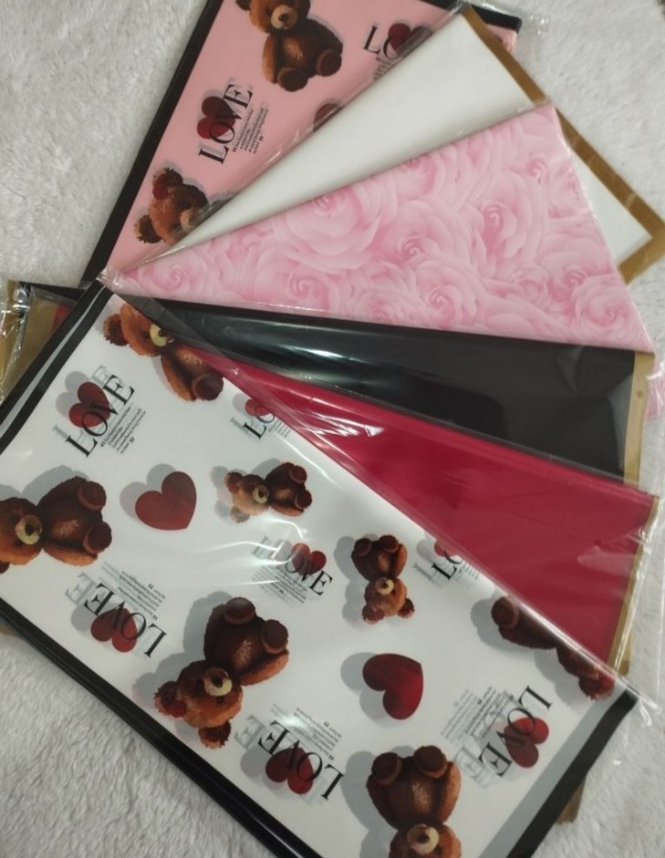 10luPaket Ambalaj Çiçek Kağıdı 56*56 cm - Görsel 2