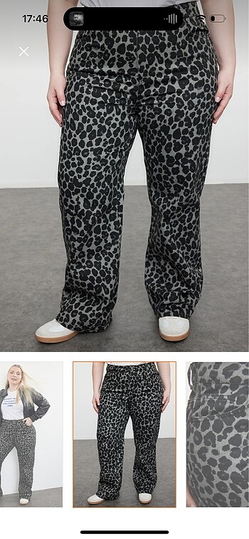 Trendyol & Milla leopar büyük beden pantolon