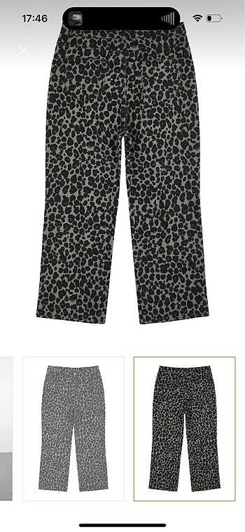 50 Beden gri Renk leopar büyük beden pantolon