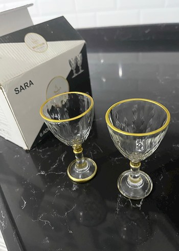 Altın Kenarlı Şeffaf Mini Kadeh - Görsel 2