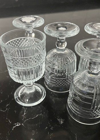 Şeffaf Ayaklı Mini Bardak Seti - Görsel 2