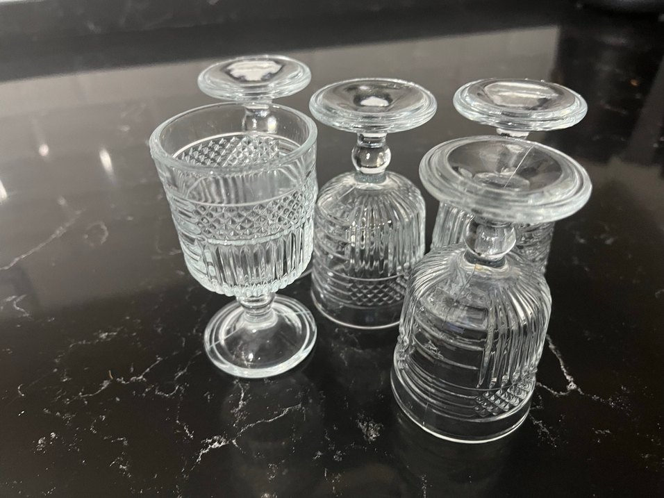 Şeffaf Ayaklı Mini Bardak Seti - Görsel 2