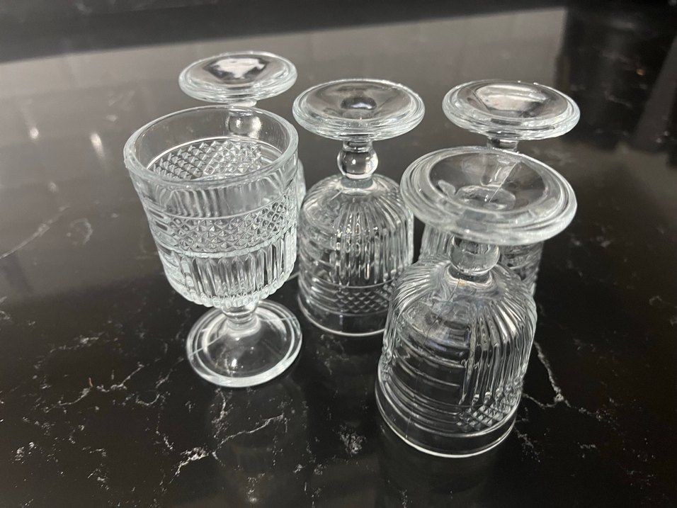 Şeffaf Ayaklı Mini Bardak Seti - Görsel 3