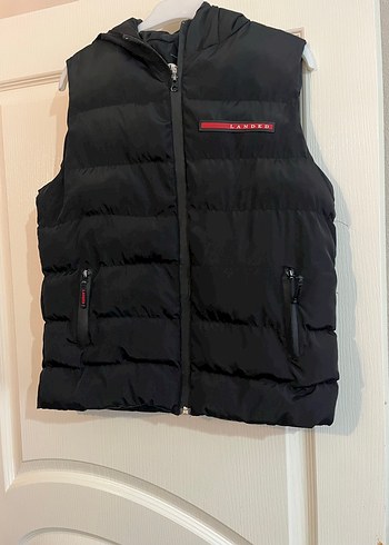 Siyah Fermuarlı Kapüşonlu Erkek Yelek - Görsel 3