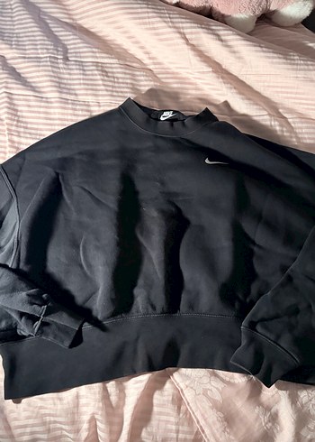 xs Beden Siyah Kadın Keten Sweatshirt, Rahat Kesim