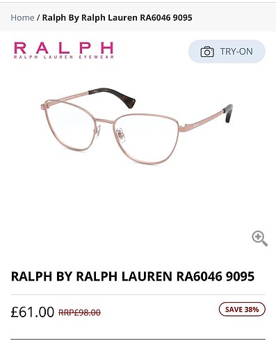 Ralph lauren gözlük çerçevesi