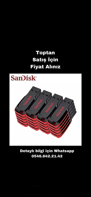 Sandisk 16 ve 32 gb usb bellek