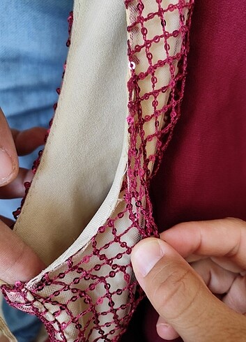 m Beden bordo Renk Balık model abiye