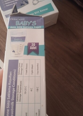 Anne sütü saklama poşeti  2 Şi her paketten 20 tane var - Görsel 2