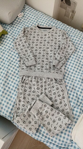 Tamamen pamuklu kumaş Cemre bebe 6yaş erkek çocuk pijama takım 