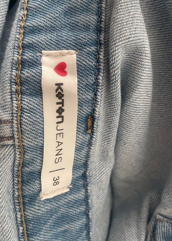 Kızlar için Bol Kesim Kot Salopet - Görsel 4