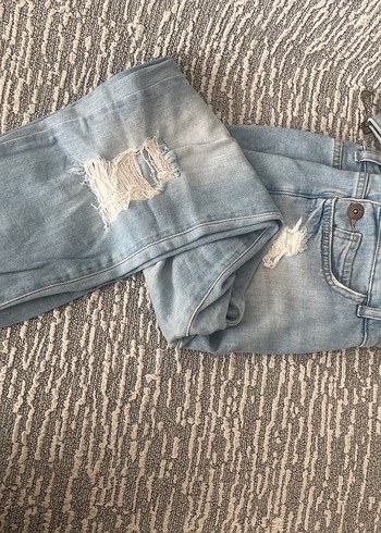 Kızlar için Bol Kesim Kot Salopet - Görsel 2