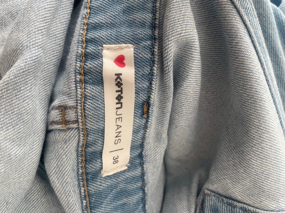 Kızlar için Bol Kesim Kot Salopet - Görsel 4