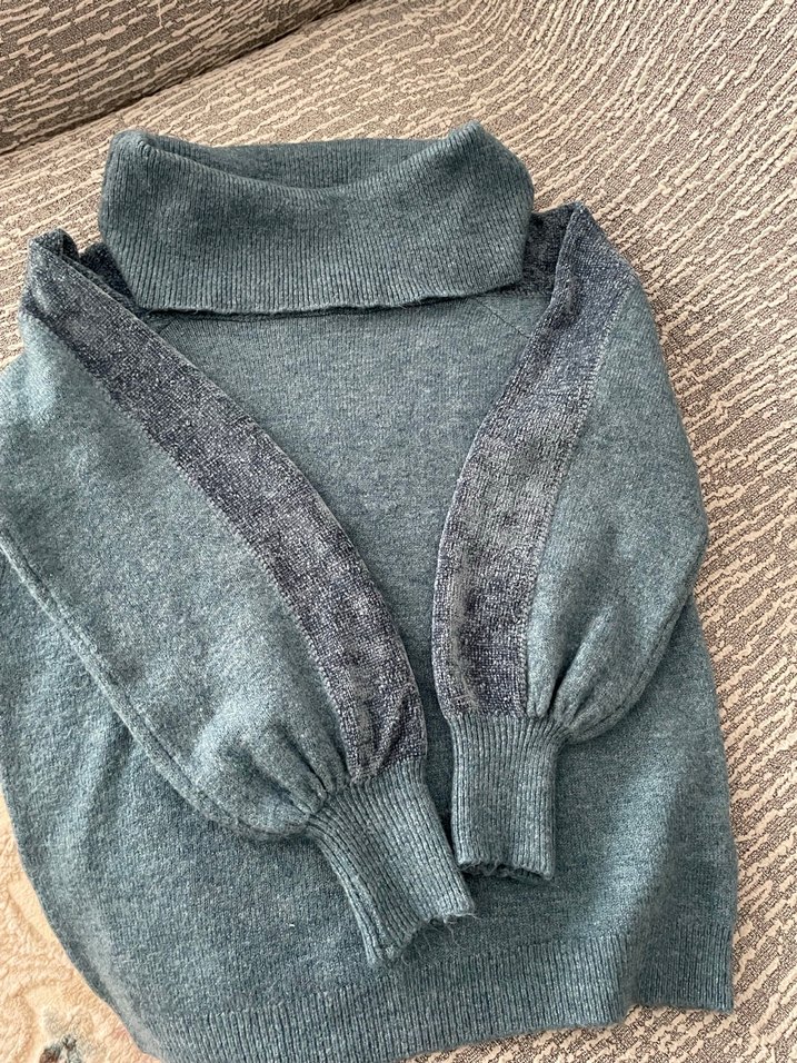 Yün Kadın Yüksek Yaka Kazak - Görsel 3