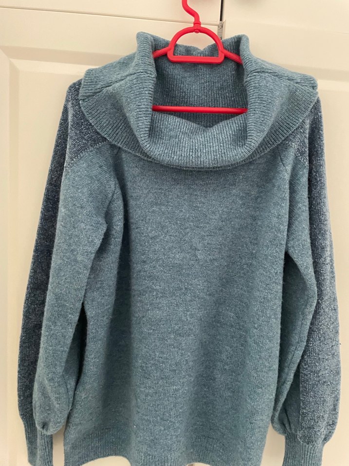 Yün Kadın Yüksek Yaka Kazak - Görsel 2