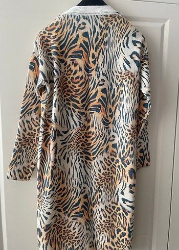 Uzun Kollu Zebra Desenli Kadın Kimono - Görsel 5