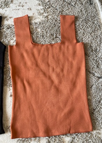 Kadın Kahverengi Kolsuz Tekne Yaka Atlet - Görsel 3