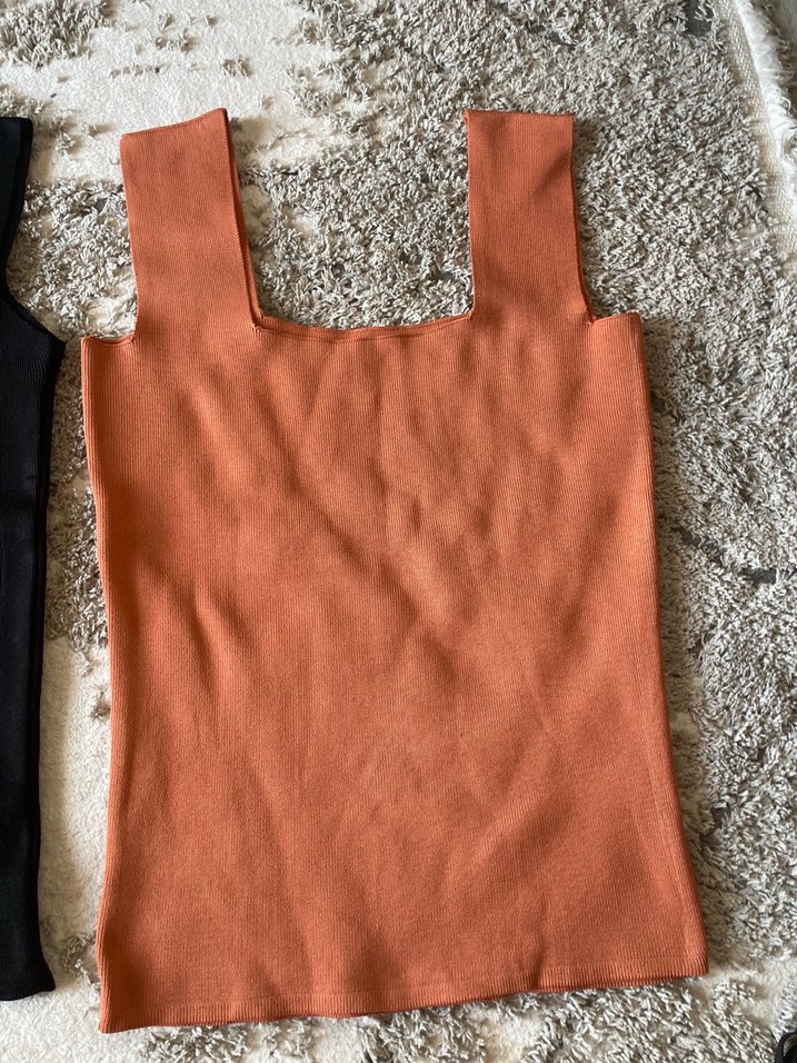 Kadın Kahverengi Kolsuz Tekne Yaka Atlet - Görsel 3