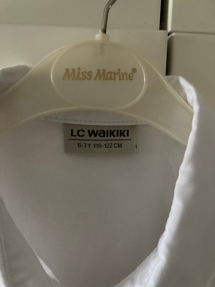 Beyaz   Fırfırlı Kız Çocuk Gömlek - Görsel 3