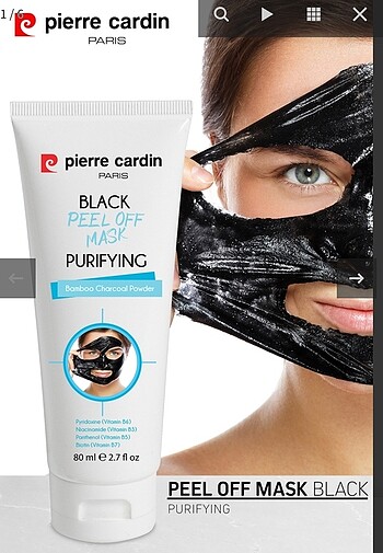Pierre Cardin Peel Off Arındırıcı Soyulabilir Siyah Maske 75 ml